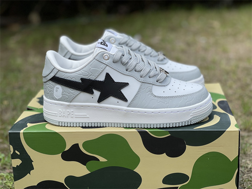 Original version_ Air Force BAPE Alliance_ White Gray Black Star_ full code shipment_ 36_45-4e3744d5